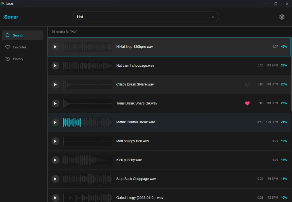 Sonar - Audio sample organisation engine